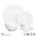 20PCS Porzellan Dinner Set für Restaurant mit geprägtem Design